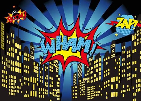 Buy Qian Skyline Buildings Photography Backdrops Super City Theme Photo ...