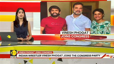 Indian wrestler Vinesh Phogat joins Congress - Gravitas News