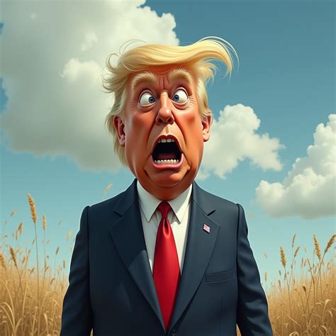 Frightened Donald Trump in Hyperrealistic Caricature | Stable Diffusion ...