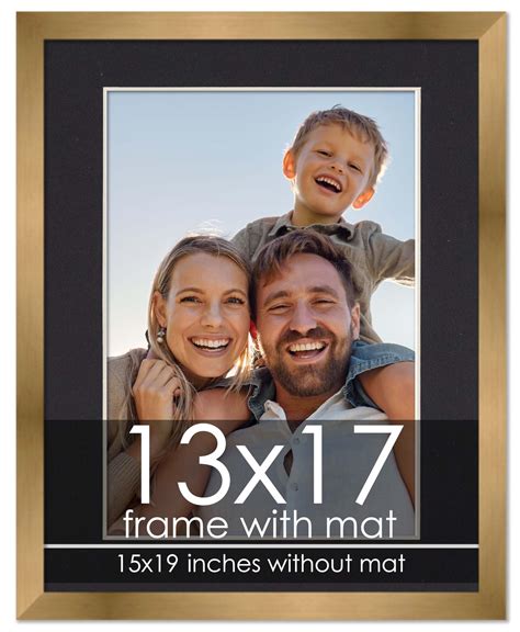 Amazon.com - 13x17 Frame with Mat - Bronze 15x19 Frame Wood Made to ...
