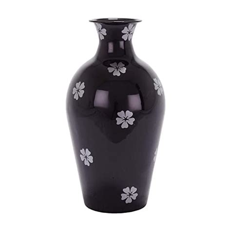 Buy Metcraft 12 Inch Metal Flower Vase Black for Home and Office ...