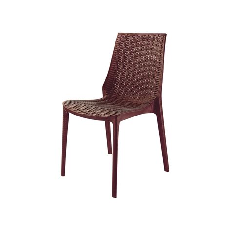 Polyset Novel, Without Arm, Matte Brown, Set of 2, Stacking Chair ...