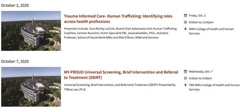 Calendar and Event List | Web Services and Standards | Western Michigan ...