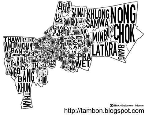 Map of Bangkok featuring district names – Newley Purnell