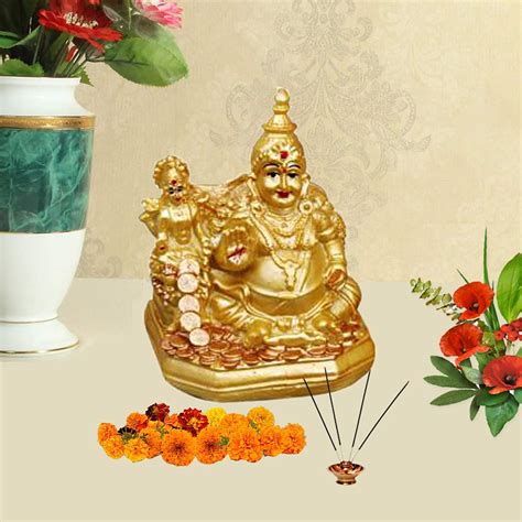 Buy Kitlyn Dhan Laxmi Kuber Murti Polyresin Finish Kuber ji Maharaj ...
