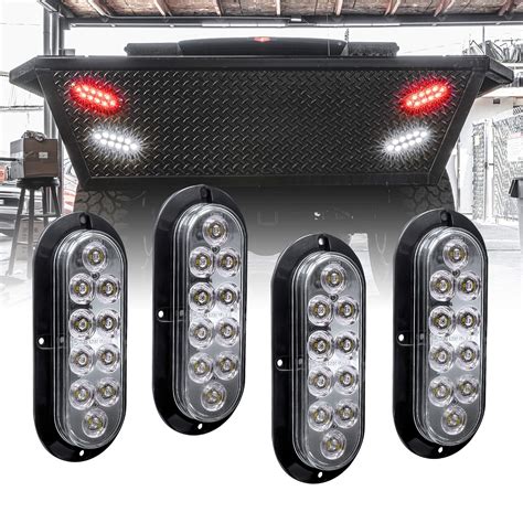 True Mods 4pc 6 Inch White Oval Led Reverse Trailer | Desertcart INDIA