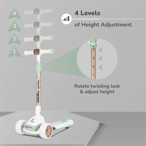 Road Runner Blaze Scooter For Kids With PU LED Wheels - R for Rabbit