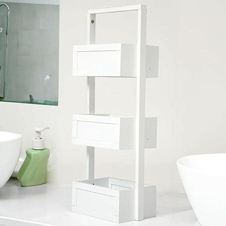 Anko 3 Tier Panelled Floor Caddy| Multi-Drawer Bathroom & Livingroom ...