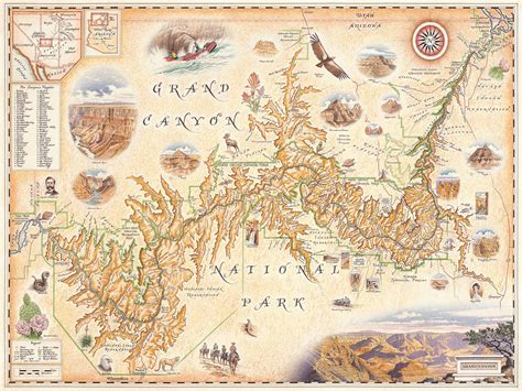 Grand Canyon Located On The United States Map Directions And