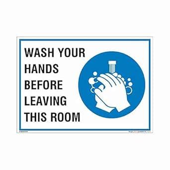buysafetyposters.com - Wash Your Hands Before Leaving This Room Sign In ...
