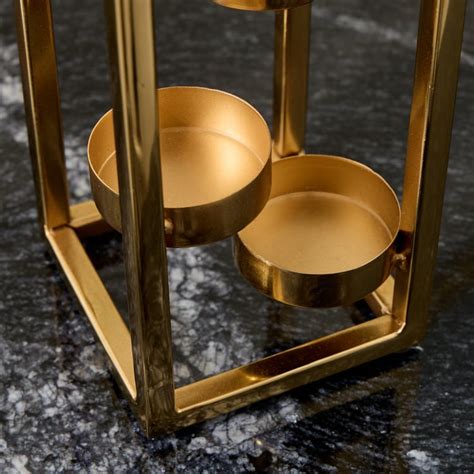 Buy Brim Royale Altin Metal Multi T-Light Holder from Home Centre at ...