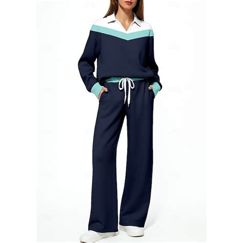 Women's Sweatshirt Tracksuit 2 Piece Tracksuit Drawstring Pocket ...