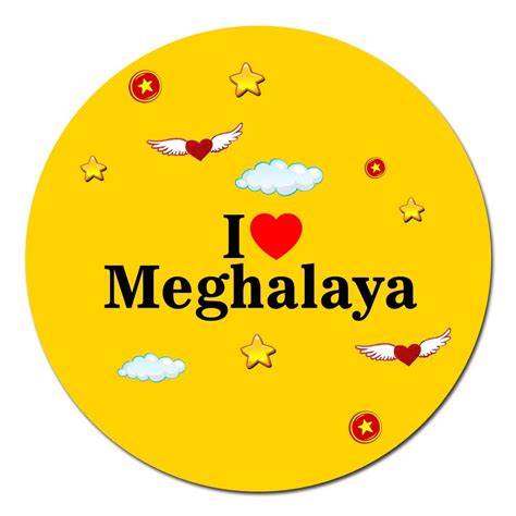 Buy ARTBUG I Love Meghalaya City/State Decorative Fridge Sticker Magnet ...