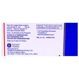 Lacosam 150 mg Tablet | Uses, Side Effects, Price | Apollo Pharmacy