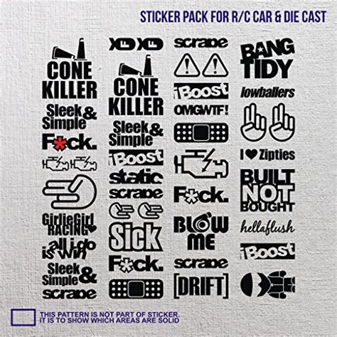 Buy r/c remote control die cast sticker small tiguan shift bang tidy ...