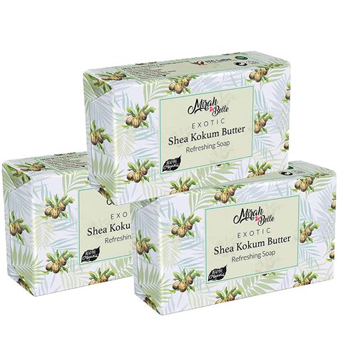 Buy Mirah Belle - Organic Shea Kokum Butter Soap Bar (Pack of 3-125 GM ...