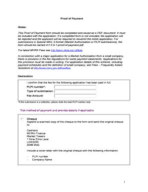 Proof Of Payment Form - Fill Online, Printable, Fillable, Blank | pdfFiller