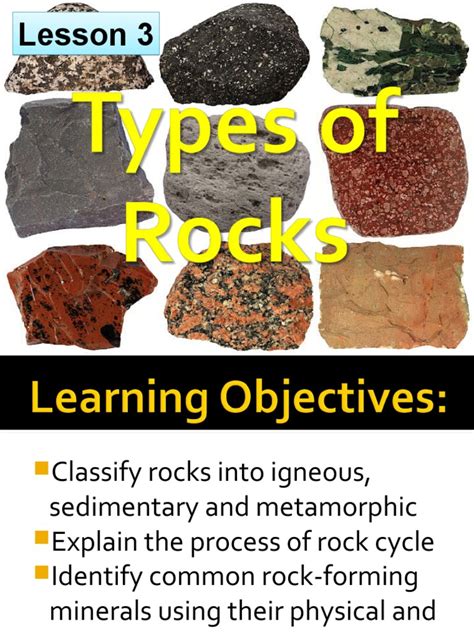 Earth and Life Science Lesson 3: Types of Rocks | PDF | Rock (Geology) | Sedimentary Rock