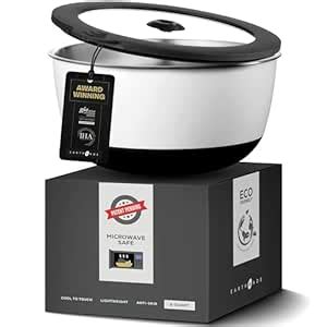 Buy Earthmade Evolution Microwave Stainless Steel Mixing Bowl with Lid ...