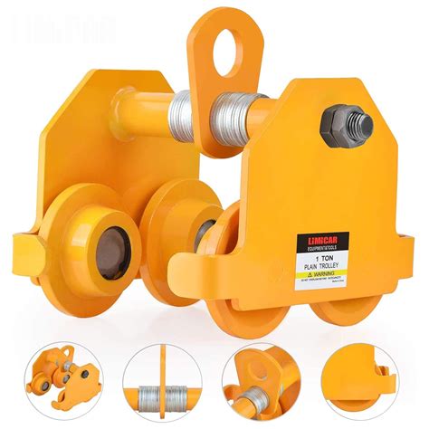 LIMICAR Manual Trolley 1 Ton Heavy Duty 2200LBS Push Beam Trolley ...