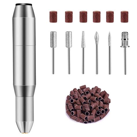 Nail Drill Set,DELIFO Electric Portable Nail File Drills Kit with 6 ...