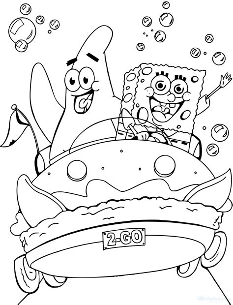 Spongebob Graduation Coloring Page