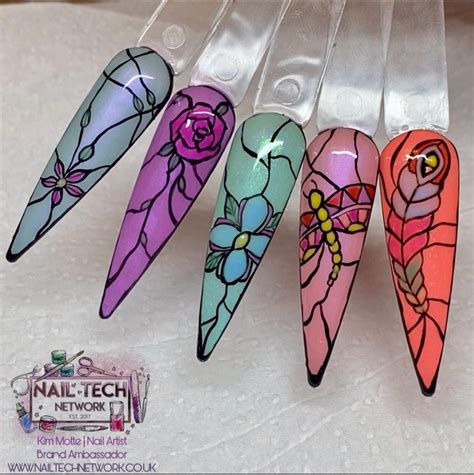 Stained Glass Nail Art Theme | Glass nails art, Nail art, Glass nails