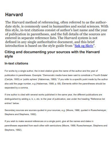 Image result for Harvard Reference in Text