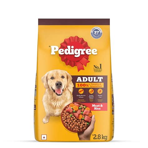 Buy Pedigree Meat & Rice Adult Dry Dog Food - 2.8 Kg | Zigly