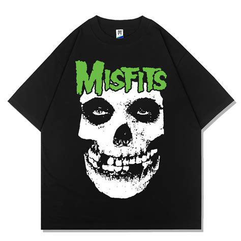 Jual T shirt MISFITS LOGO PUNK | Kaos band | Kaos metal | Kaos Oversize ...