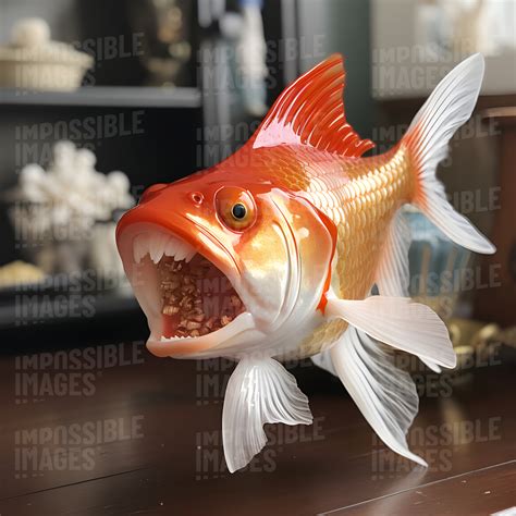 Goldfish with sharp teeth - Impossible Images - Unique stock images for ...