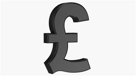 3D Uk Pound Currency Symbol - TurboSquid 1686412