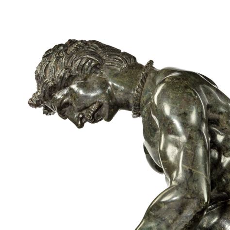 The Dying Gaul. A 19th Century Serpentine Marble Sculpture - William Cook