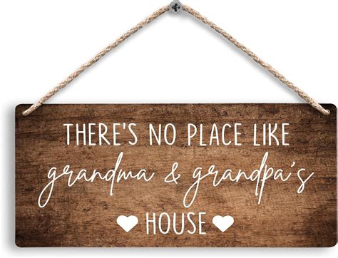 Zomyto Grandma and Grandpa's House Hanging Wooden Signs 12x6, Grandma ...
