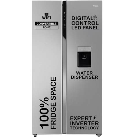 Haier 596L Wi-Fi Water Dispenser & Frost-Free Side-by-Side Fridge