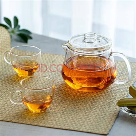 雅集透明泡茶壶 带过滤茶水分离玻璃茶壶550ml 耐高温办公茶具泡茶壶--中国中铁网上商城