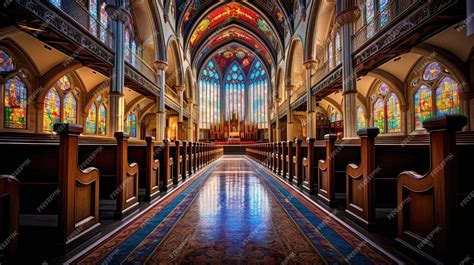 Premium Photo | Nave church interior