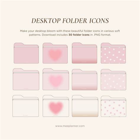 30 Soft Pink Desktop Folder Icons | Folder icon, Folders, Soft pink