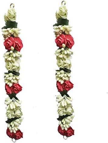 Buy VEDAKSH Bridal Flower Bun Hair Gajra/Flowers Bun and Fabric Hair ...