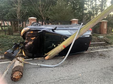 Early Morning Crash Leads to A Downed Power Line in Saddle River