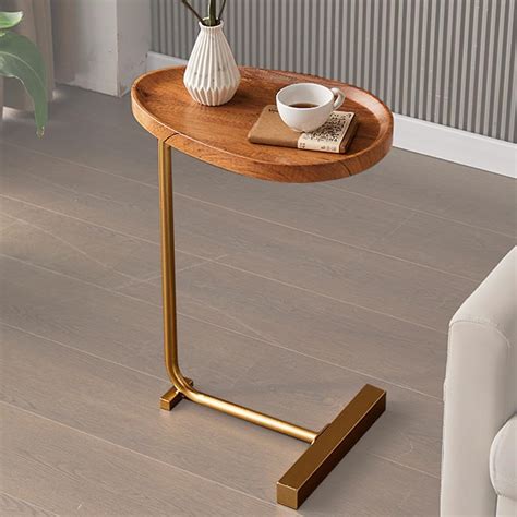 Amazon.com: TRUNYAQI C Shaped Side Table, Small C Table End Table for ...