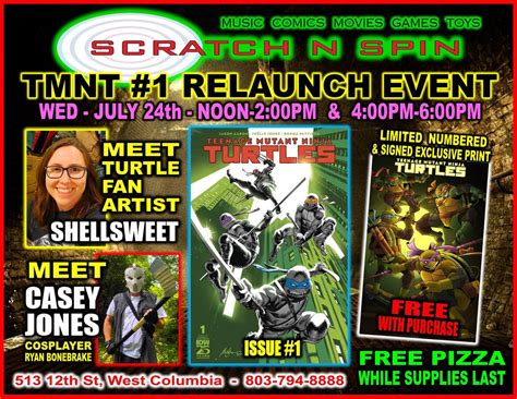 TMNT #1 Relaunch Event! (Exclusive Print Signing/Casey Jones Cosplay ...