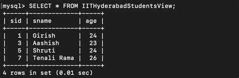 Image result for View Query in MySQL