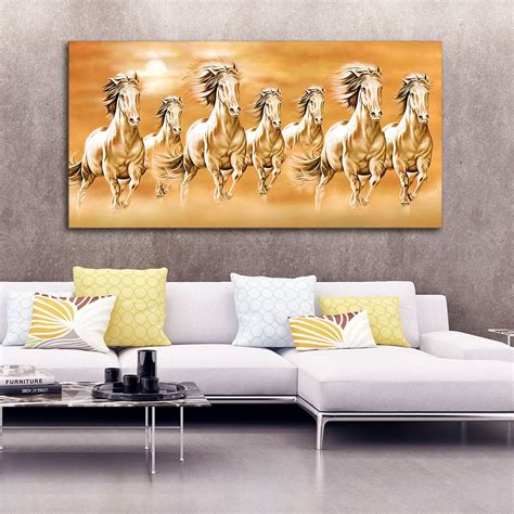 beautiful-vastu-seven-running-horses-canvas-wall-painting-PTDSH_2684_1 ...