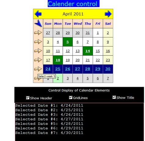 Image result for ASP.NET Vs2019 Calendar Control
