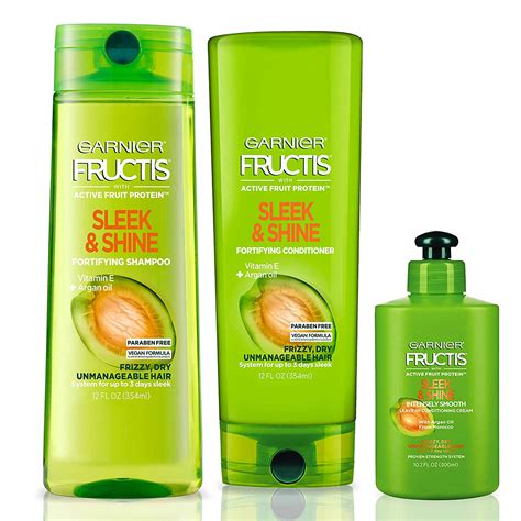 Garnier + Garnier Hair Care Fructis Sleek & Shine Shampoo, Conditioner ...