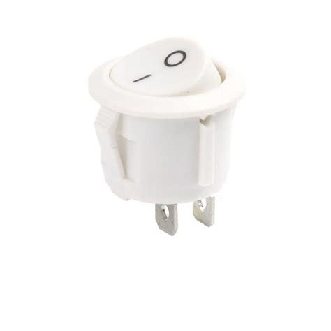 ROUND ON OFF SWITCH ROCKER KCD1-105 (20mm) (ON-OFF) White (1pc ...