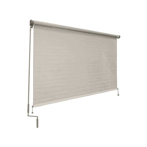 Coolaroo 2.4 x 2.7m Shell Shade Cloth Crank Operated Roller Blind ...