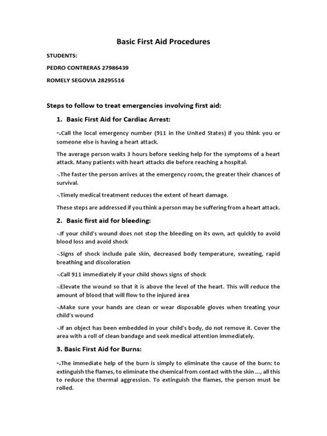 Image result for First Aid Procedures Introduction