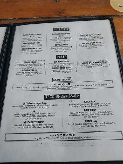 The Dam Landing Menu - Updated November 2025